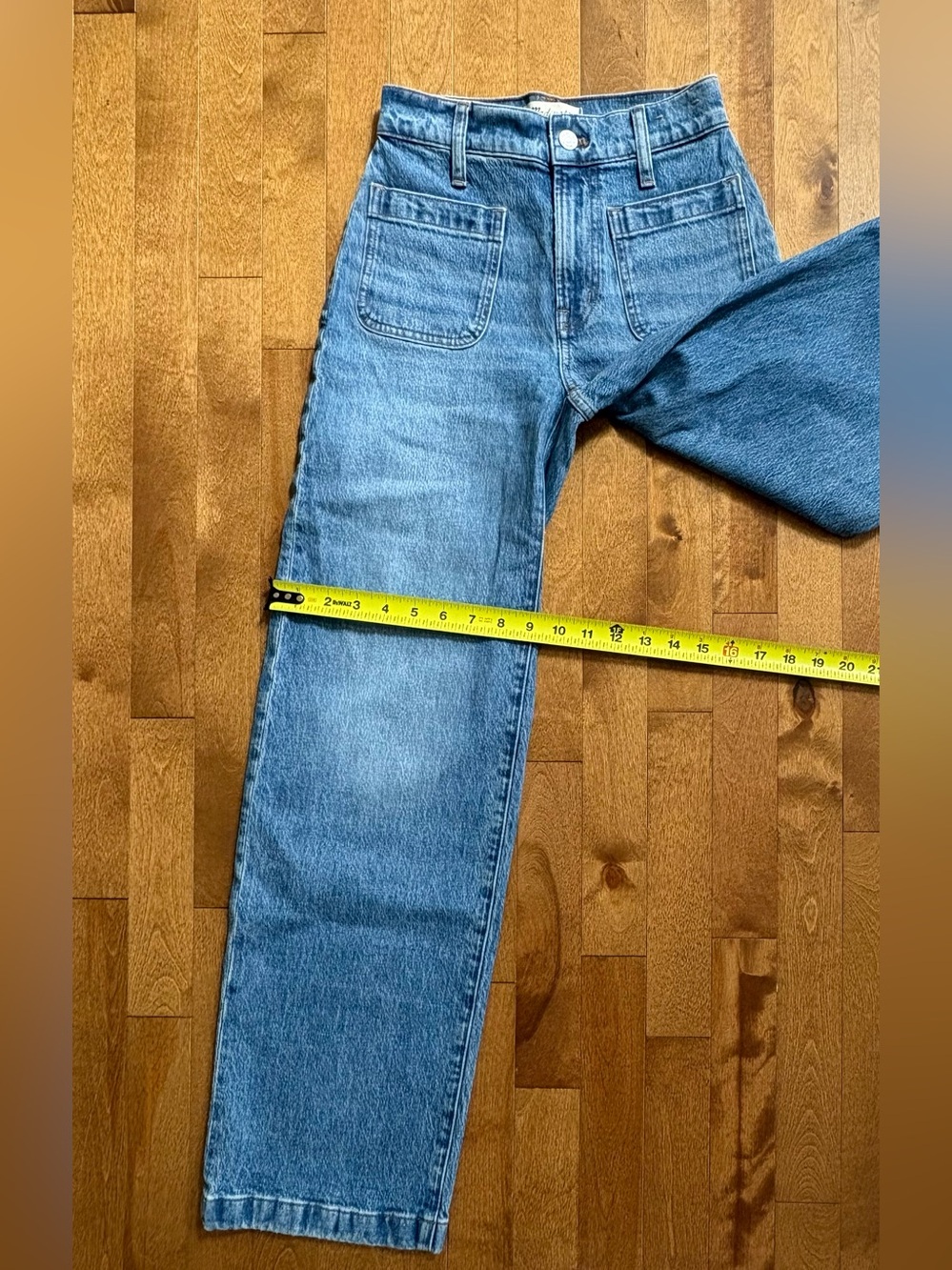 Madewell "The Perfect Vintage" Wide-Leg Patch Pocket Jeans (Size 23) - Picture 8 of 9